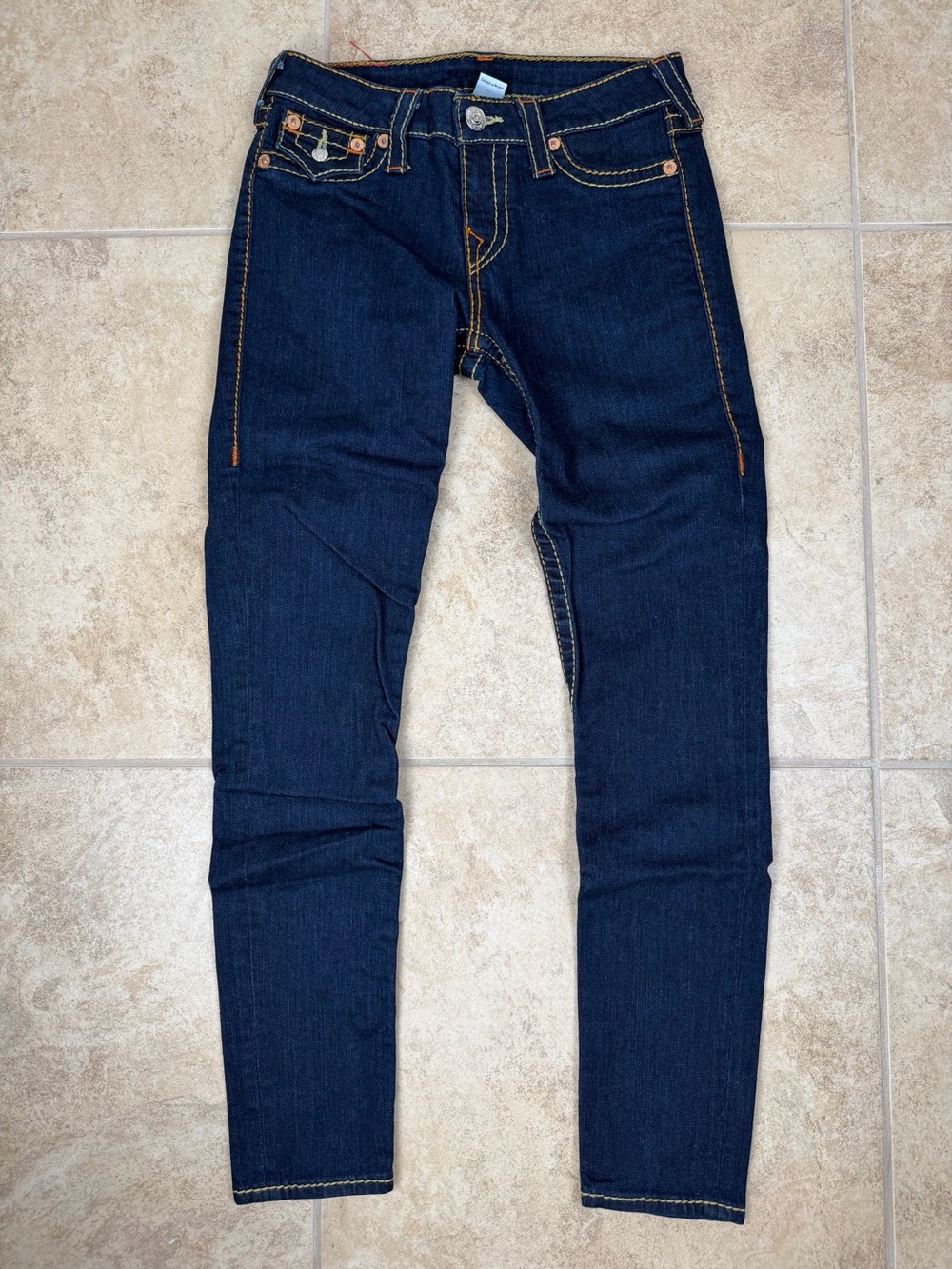 True Religion Big T Dark Indigo Super Skinny Jeans - Picture 2 of 10